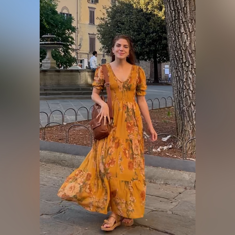 Christy Dawn Brooklyn Dress in Mustard Yellow